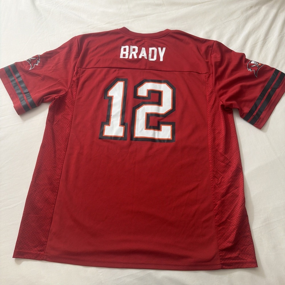 Tampa Bay Jersey Tom Brady‎ #12 BUCCANEERS XL Shirt Red Super Bowl Bucs Florida